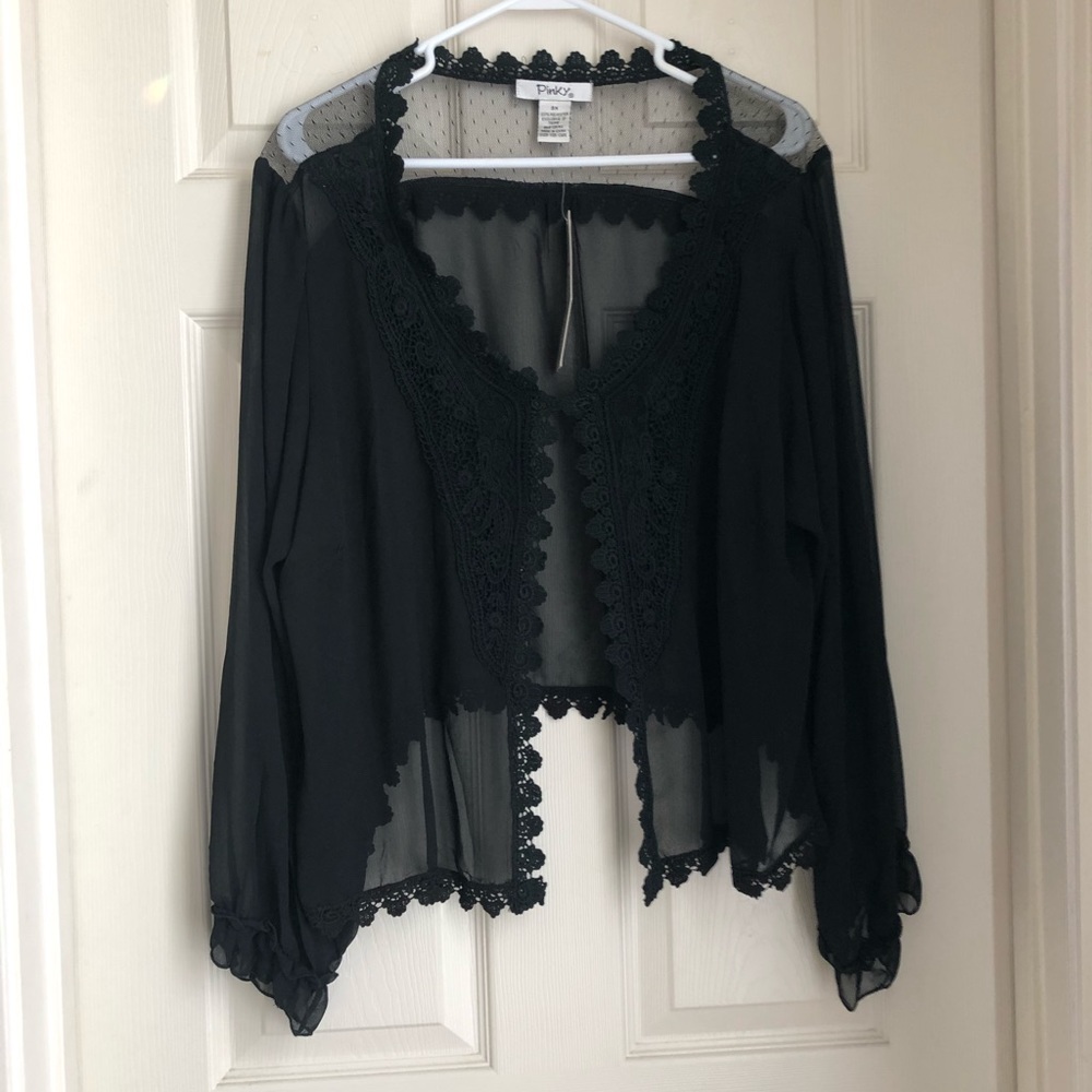 Pinky sheer cardigan/cover up